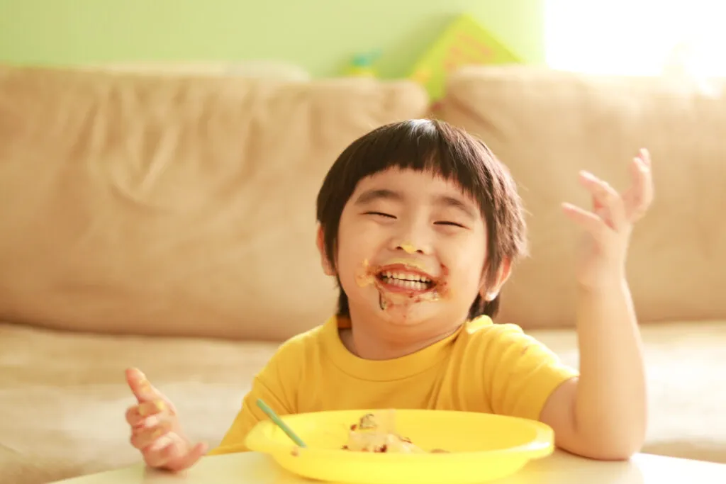 portrait smiling boy sitting