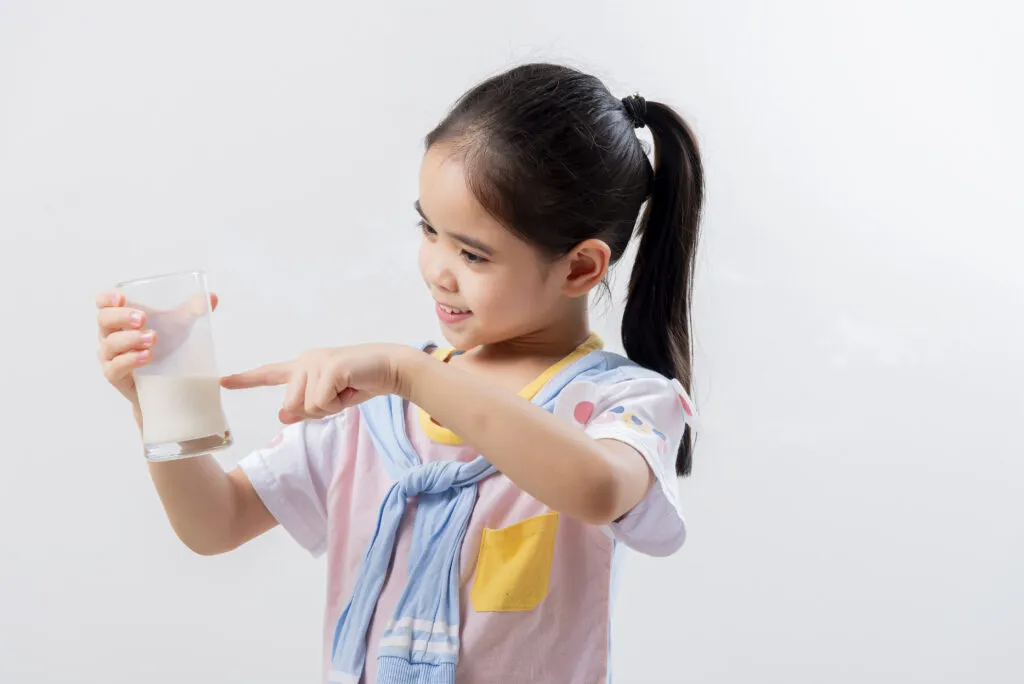 little asian girl image asian child drinking milk