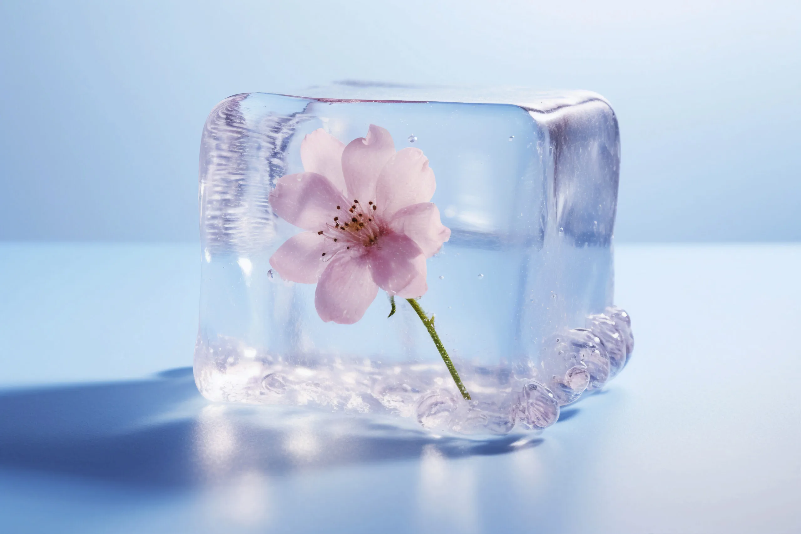 view ice cube with flower scaled